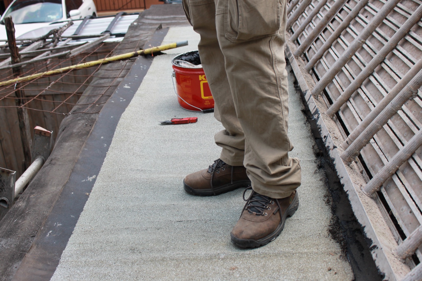 Flat roof work